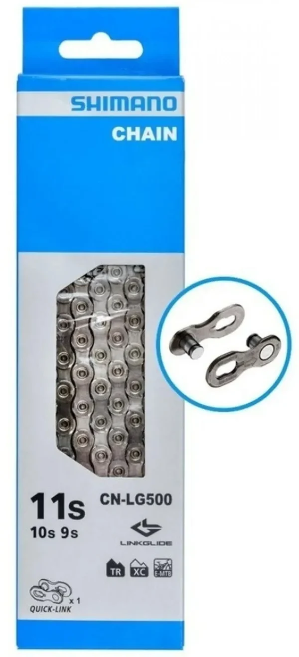416b8b388c2be58cb9d5e78b630f1187-convert.webp Ланцюг Shimano CN-LG500 CUES/STEPS/DEORE/XT 9/10/11-speed LINKGLIDE 138 links + Quick-LINK