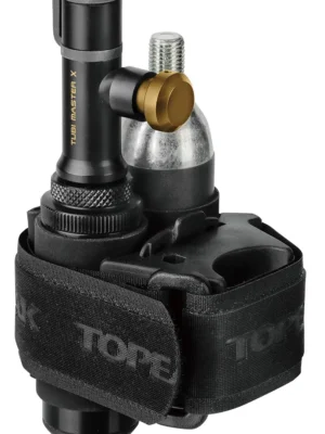 Ремкомплект/насос Topeak Tubi Master X, 2-in-1 tubeless tire repair kit w/one 25g CO2 cartridge and disc insertion spacer, strap mount
