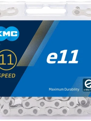 Ланцюг KMC e11 11-speed 122 links silver + замок (для електровелосипедів)