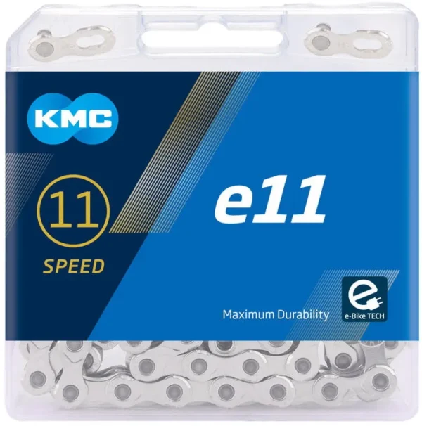 7b074775db2fad8ab29f0f5877263387-convert.webp Ланцюг KMC e11 11-speed 122 links silver + замок (для електровелосипедів)