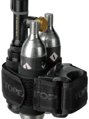 Ремкомплект/насос Topeak Tubi Master X, 2-in-1 tubeless tire repair kit w/disc insertion spacer, w/o CO2 cartridge, strap mount