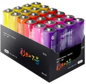 Батарейки Xiaomi ZMi AAA batteries 24 шт ZI7 Rainbow