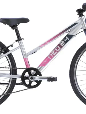 Велосипед 24" Apollo NEO 7s girls (2024) brushed alloy charcoal pink