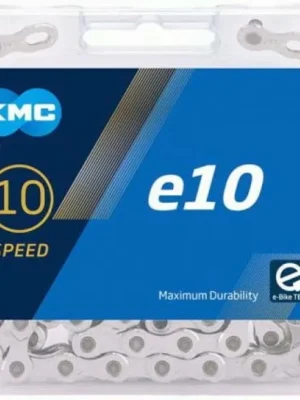 Ланцюг KMC e10 10-speed 122 links silver + замок (для електровелосипедів)