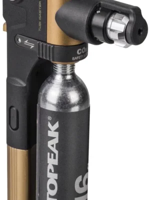 Ремкомплект/насос Topeak Tubi Master Plus, compact tubeless tire repair kit w/3.5mm plug tool, plugs, CO2 inflator, one 16g CO2 cartridge, and knife, strap mount