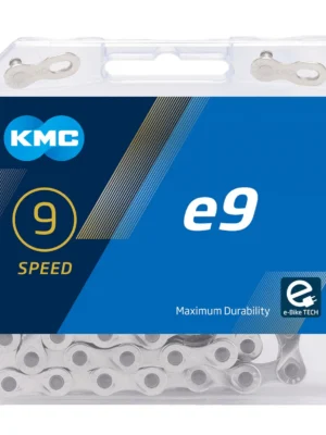 Ланцюг KMC e9 Silver 9-speed 122 links + замок
