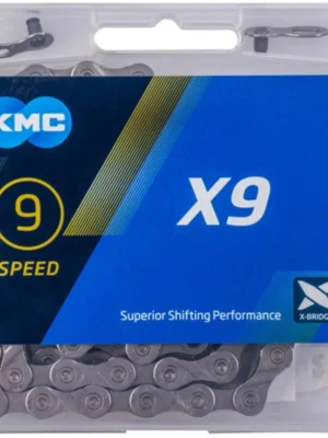 Ланцюг KMC X9 9-speed 114 links grey + замок