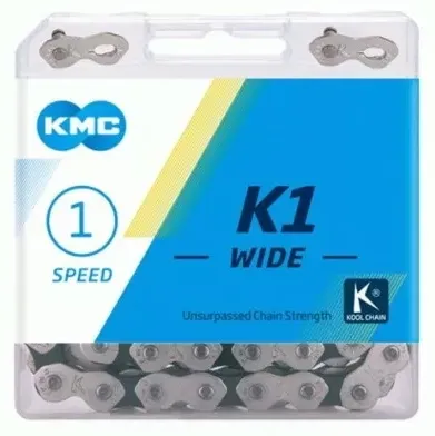 ee58a0df3a07d1e77ee6f343da68f7c4-convert.webp Ланцюг KMC K1 Wide 1-speed 112 links silver/black + замок