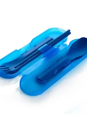 Набір приборів для їжі Humangear GoBites Quattro blue (синій)