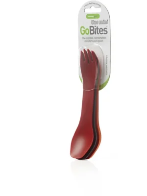 Ложко-виделка Humangear GoBites Uno Mini 3-Pack Red Gray Orange (червоний, сірий, оранжевий)